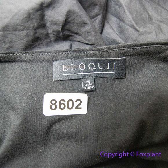 New! Eloquii black short sleeve baby doll dress, women plus size‎ 20 - Picture 8 of 10